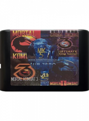 Сборник Игр RMC Mega Drive 5 in 1 Mortal Kombat 1 2 3 Ultimate 5 Sub-Zero Standart Free Английская Версия Cartridge Только Картридж Новый - Retromagaz