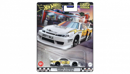 Машинка Premium Hot Wheels LB Super Silhouette Nissan Silvia (S15) Boulevard 1:64 HRT64 White - Retromagaz, image 1