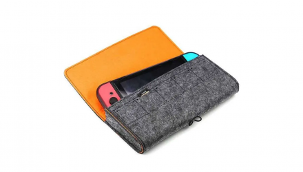 Чехол Мягкий RMC Switch OLED Model Lite Soft Bag with Logo Dark Grey Новый - Retromagaz, image 1