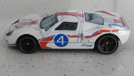 Машинка Базова Hot Wheels Ford GT-40 Gumball 3000 Then and Now 1:64 GTB33 White - Retromagaz, image 4