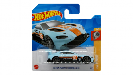 Машинка Базовая Hot Wheels Aston Martin Vantage GTE Gulf Turbo 1:64 HKJ37 Light Blue - Retromagaz, image 1