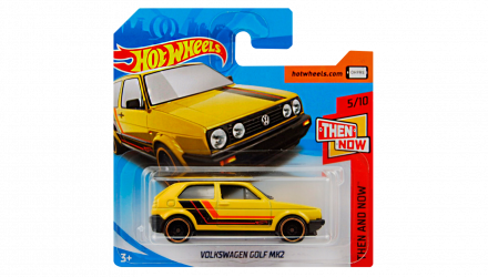 Машинка Базовая Hot Wheels Volkswagen Golf MK2 Then and Now 1:64 FJY57 Yellow - Retromagaz, image 1