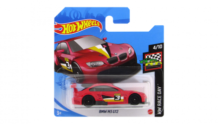 Машинка Базова Hot Wheels BMW M3 GT2 Race Day 1:64 GRX89 Red - Retromagaz, image 1