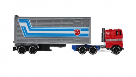 Машинка Базовая Hot Wheels Freightliner 2шт Optimus Prime T7 Transformers и Транспортер Track Fleet 1:64 HXH02/JFF66 Red - Retromagaz, image 3