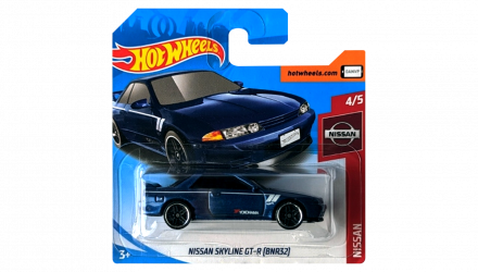 Машинка Базова Hot Wheels Skyline GT-R (BNR32) Yokohama Nissan 1:64 FYB74 Metallic Blue - Retromagaz, image 1