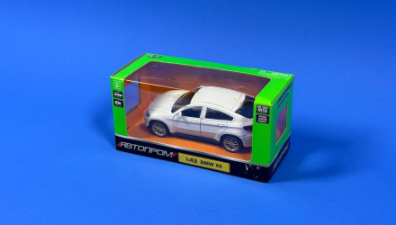 Машинка Автопром BMW X6 1:43 White - Retromagaz, image 1