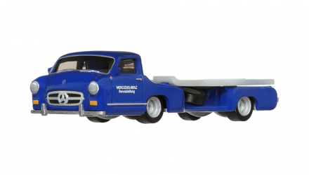 Машинка Premium Hot Wheels 2шт Mercedes-Benz 300 SL и Транспортер '55 Blaues Wunder Team Transport 1:64 HRV48 Silver - Retromagaz, image 2