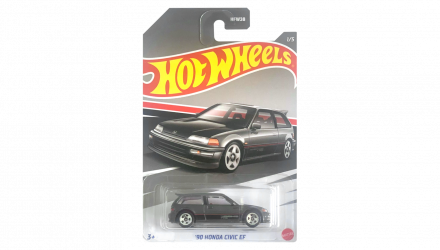 Тематическая Машинка Hot Wheels '90 Honda Civic EF Honda 1:64 HDH17 Grey - Retromagaz, image 1