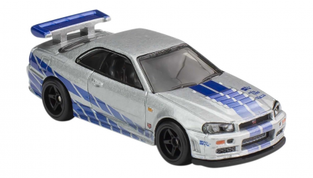 Машинка Premium Hot Wheels Nissan Skyline GT-R (BNR34) Fast & Furious 1:64 HCP28 Silver - Retromagaz, image 4