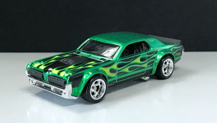 Машинка Базовая Hot Wheels '68 Mercury Cougar Super Treasure Hunt STH Flames 1:64 GTD02 Green - Retromagaz, image 1