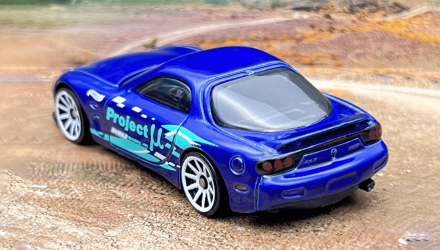 Машинка Базовая Hot Wheels '95 Mazda RX-7 J-Imports 1:64 HTD97 Blue - Retromagaz, image 4