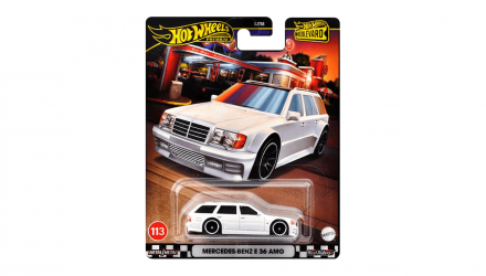 Машинка Premium Hot Wheels Mercedes-Benz AMG E 36 Estate Special Edition Boulevard 1:64 HRT78 White - Retromagaz, image 1