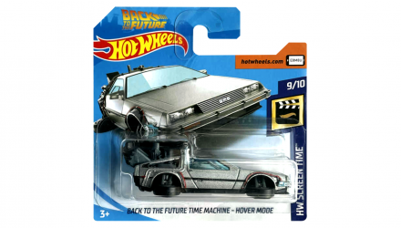 Машинка Базовая Hot Wheels DeLorean DMC-12 Back to the Future Time Machine - Hover Mode Screen Time 1:64 FYC50 Silver - Retromagaz, image 1