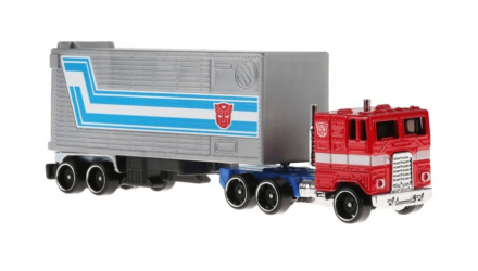 Машинка Базовая Hot Wheels Freightliner 2шт Optimus Prime T7 Transformers и Транспортер Track Fleet 1:64 HXH02/JFF66 Red - Retromagaz, image 4