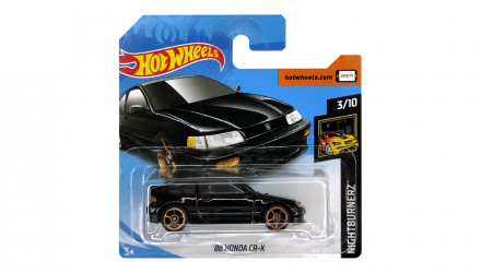 Машинка Базовая Hot Wheels '88 Honda CR-X Nightburnerz 1:64 FYF80 Black - Retromagaz, image 1