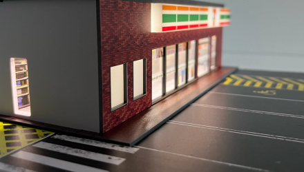 Діорама G-Fans Supermarket 7-Eleven Супермаркет з Підсвіткою 1:64 Red - Retromagaz, image 3