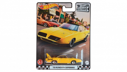 Машинка Premium Hot Wheels '70 Plymouth Superbird Boulevard 1:64 GRM06 Yellow - Retromagaz, image 1