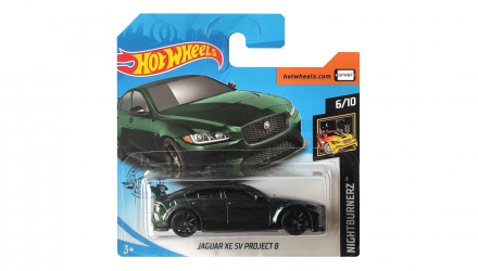 Машинка Базовая Hot Wheels Jaguar XE SV Project 8 Nightburnerz 1:64 GHD14 Green - Retromagaz, image 1