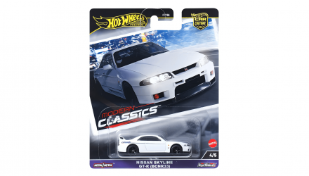 Машинка Premium Hot Wheels Nissan Skyline GT-R (BCNR33) Greddy Modern Classics 1:64 HRV99 White - Retromagaz, image 1