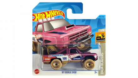 Машинка Базова Hot Wheels '87 Dodge D100 Baja Blazers 1:64 HKG73 Pink - Retromagaz, image 1