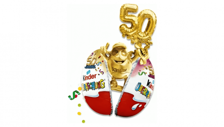 Шоколадное Яйцо Kinder 4шт 50 Лет 80g - Retromagaz, image 2