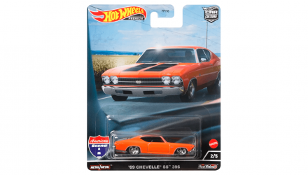 Машинка Premium Hot Wheels '69 Chevelle SS 396 American Scene HCJ83 Orange Новий - Retromagaz, image 1