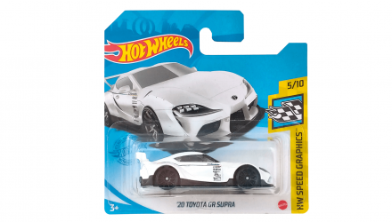 Машинка Базова Hot Wheels '20 Toyota GR Supra Speed Graphics 1:64 GRX20 White - Retromagaz, image 1