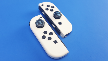 Накладки на Стіки RMC 2шт Zelda Sheikah Nintendo Switch Black Blue - Retromagaz, image 4