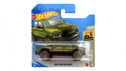 Машинка Базовая Hot Wheels 2020 RAM 1500 Rebel Baja Blazers 1:64 GTC79 Green - Retromagaz, image 1