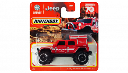 Машинка Велике Місто Matchbox Jeep Wrangler Superlift Off-Road 1:64 HLD28 Red - Retromagaz, image 1