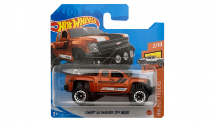 Машинка Базовая Hot Wheels Chevy Silverado Off Road Hot Trucks 1:64 GRY92 Orange - Retromagaz, image 1