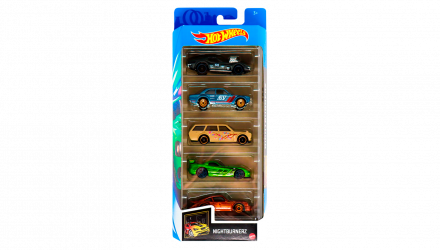 Машинка Базовая Hot Wheels 5шт '68 Corvette / Ford Escort RS / Datsun 510 Wagon  / Dodge Viper / Porsche 934 Nightburnerz 1:64 GTN47 Tan - Retromagaz, image 1