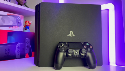 Консоль Sony PlayStation 4 Slim 500GB Black Б/У Хороший + Геймпад Беспроводной Sony PlayStation 4 DualShock 4 Version 2 Magma Red Б/У Хороший - Retromagaz, image 1