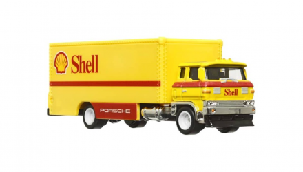 Машинка Premium Hot Wheels 2шт Porsche 962 та Транспортер Sakura Sprinter Shell Team Transport 1:64 FLF56/HCR34 Yellow - Retromagaz, image 6