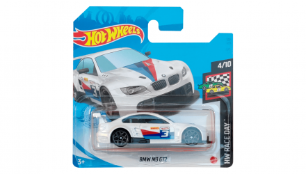 Машинка Базова Hot Wheels BMW M3 GT2 Race Day 1:64 GTC82 White - Retromagaz, image 1