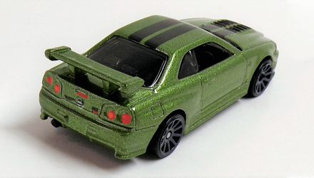 Машинка Базовая Hot Wheels Skyline GT-R (BNR34) Nissan 1:64 FYC52 Green - Retromagaz, image 3