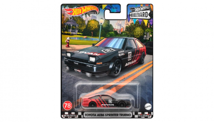 Машинка Premium Hot Wheels Toyota AE86 Sprinter Trueno ADVAN Boulevard 1:64 GJT68/HKF28 Black - Retromagaz, image 1