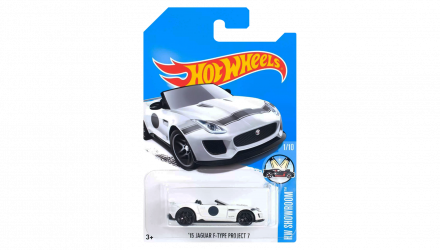 Машинка Базовая Hot Wheels '15 Jaguar F-Type Kmart Exclusive Showroom 1:64 FBJ21 White - Retromagaz, image 1