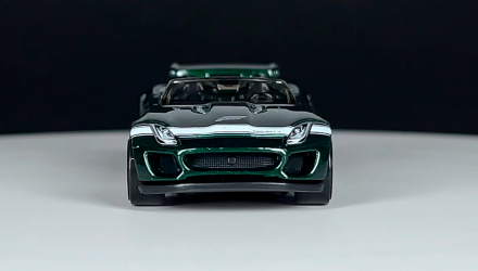 Тематическая Машинка Hot Wheels '15 Jaguar F-Type Project 7 Forza 1:64 HLK27 Green - Retromagaz, image 5