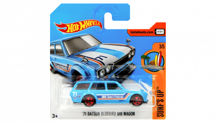 Машинка Базова Hot Wheels '71 Datsun Bluebird 510 Wagon Surf's Up 1:64 FBD29 Blue - Retromagaz, image 1