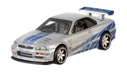 Машинка Premium Hot Wheels Nissan Skyline GT-R (BNR34) Fast & Furious 1:64 GBW78 Silver - Retromagaz, image 2