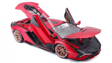 Машинка Bburago Lamborghini Sian FKP 37 1:24 Red - Retromagaz, image 1