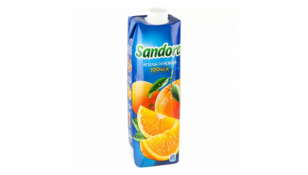 Набор Сок Sandora Апельсиновый 950ml 10шт - Retromagaz, image 2