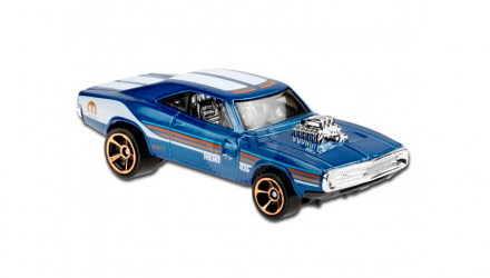 Машинка Базовая Hot Wheels '70 Dodge Charger R/T Muscle Mania 1:64 GHD07 Blue - Retromagaz, image 2