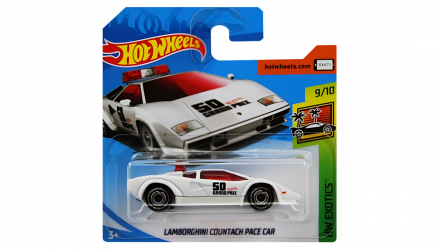 Машинка Базовая Hot Wheels Lamborghini Countach Pace Car Exotics 1:64 FJY15 White - Retromagaz, image 1