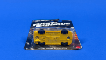 Тематическая Машинка Hot Wheels Nissan Skyline GT-R (BCNR33) Fast & Furious 1:64 HNR88/HRW51 Yellow - Retromagaz, image 4