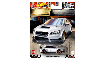 Машинка Premium Hot Wheels '16 Subaru WRX STI Boulevard 1:64 HCR07 Metallic Silver - Retromagaz, image 1