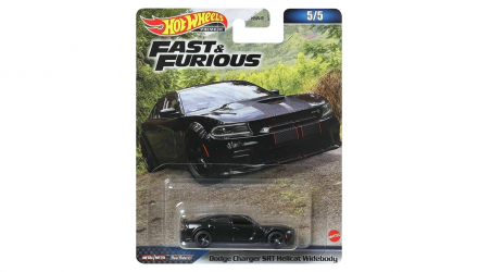 Машинка Premium Hot Wheels Dodge Charger SRT Hellcat Widebody Fast & Furious 1:64 HNW46/HNW50 Black - Retromagaz, image 1