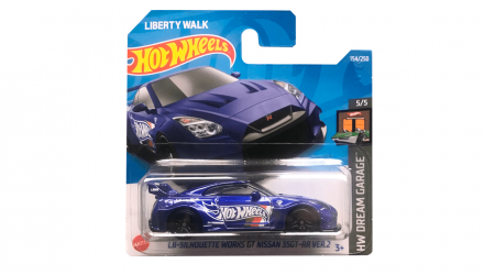 Машинка Базовая Hot Wheels Liberty Walk LB-Silhouette Works GT Nissan 35GT-RR Ver.2 Dream Garage 1:64 HCT99 Blue - Retromagaz, image 1