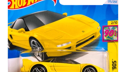 Машинка Базовая Hot Wheels '90 Acura NSX The `90S 1:64 HTB04 Yellow - Retromagaz, image 1